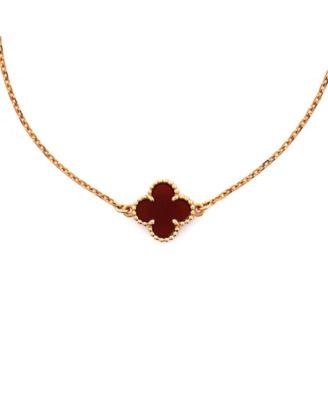  Sweet Alhambra Bracelet 18K Rose Gold and Carnelian