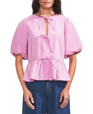  Cotton Tie Front Top