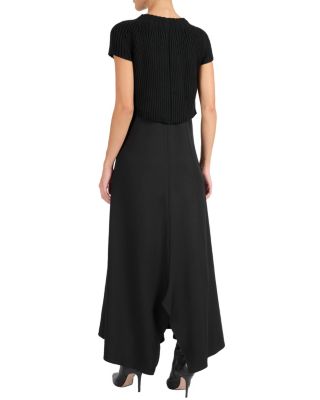 Johanna Mix Media Cap Sleeve Midi Dress
