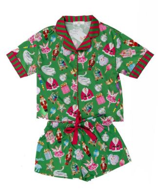  Girls' Holiday Bauble Short Sleeve Shorts Set - Little Kid, Big Kid