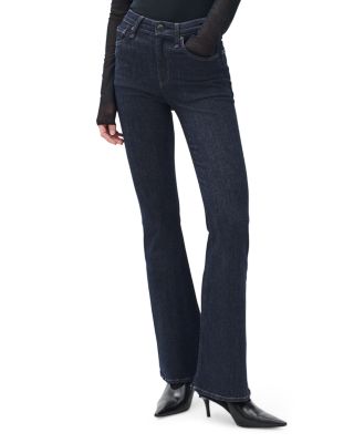 Epic Stretch Dahlia Mid Rise Full Flared Jeans in Rinse