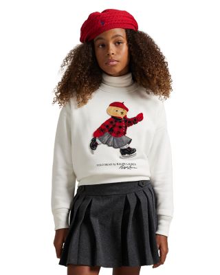 Girls&#39; Polo Bear Fleece Boxy Sweatshirt - Big Kid