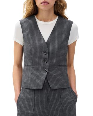 Jennifer Striped Combo Blazer & Vest Set