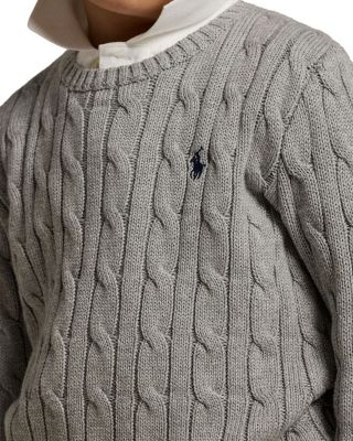 Boys' Cable-Knit Cotton Sweater - Little Kid, Big Kid