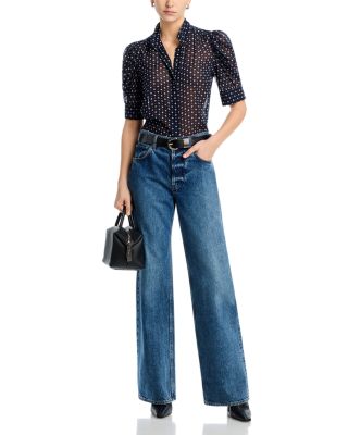 The Tie Print Gillian Top