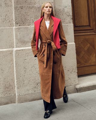 Maina Suede Trench Coat