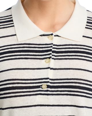 The Striped Long Sleeve Polo