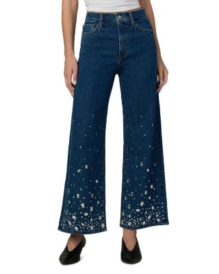 The Mia Ankle Stone Embellished Jeans in Crystal Sky