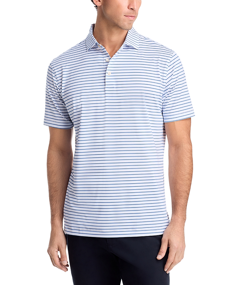 Peter Millar Dunnes Performance Polo Shirt In Black
