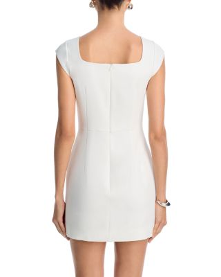 Azra Square Neck Twill Mini Dress