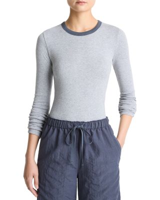 Heather Tipped Long Sleeve Tee