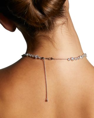 Le Bisou Cubic Zirconia Heart Collar Necklace, 18"