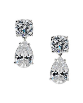 Maiden Cubic Zirconia Pear Shape Drop Earrings