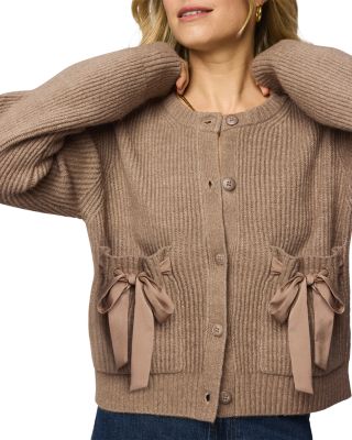 Stassi Satin Tie Cardigan