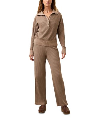 Apres Henley Waffle  Top