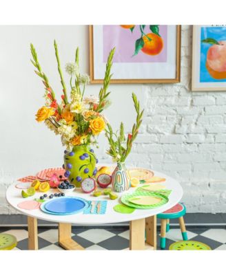 Le Dinner Lemon Paper Dessert Plates, Set of 8