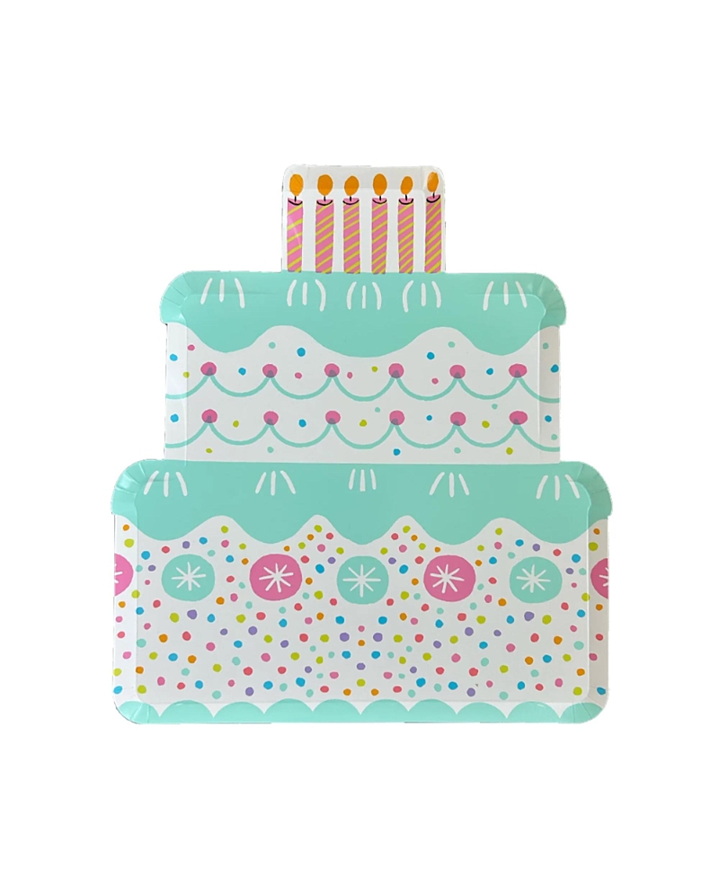 Jollity & Co. It's A Birthday Cake Large Paper Plates, Set of 8