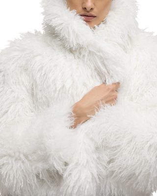 Mongauxlian Cropped Faux Fur Jacket