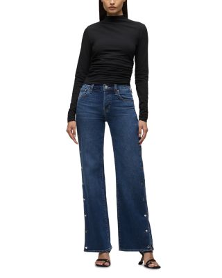 Rosie High Rise Wide Leg Jeans in Deep Ray
