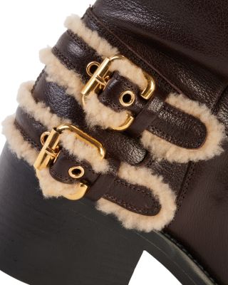 Women's Dakota Shearling Trim Ankle Boots