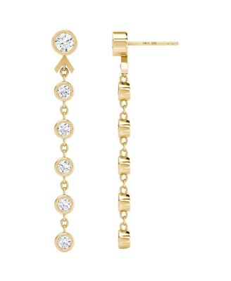 Arrow Drop Earring in 14K Gold, 1.5ctw Round Brilliant Lab Grown Diamonds