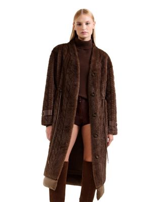  Oriana Faux Fur Jacket with Puffer Hood