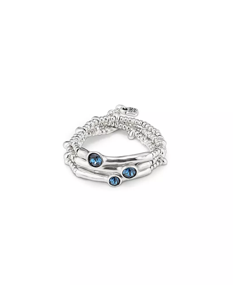 UNOde50 Azul Trinity Bead Bracelet