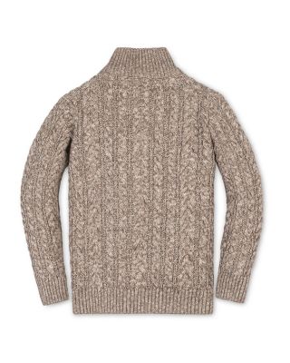 Boys' Organic Long Sleeve Half Zip Cable Pullover Sweater - Little Kid, Big Kid