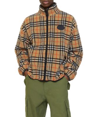 Fairfax Check Wool Cashmere Blend Fleece Jacket
