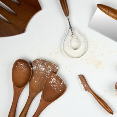 Breaking Bread Wood Utensils and Canister, Set of Four
