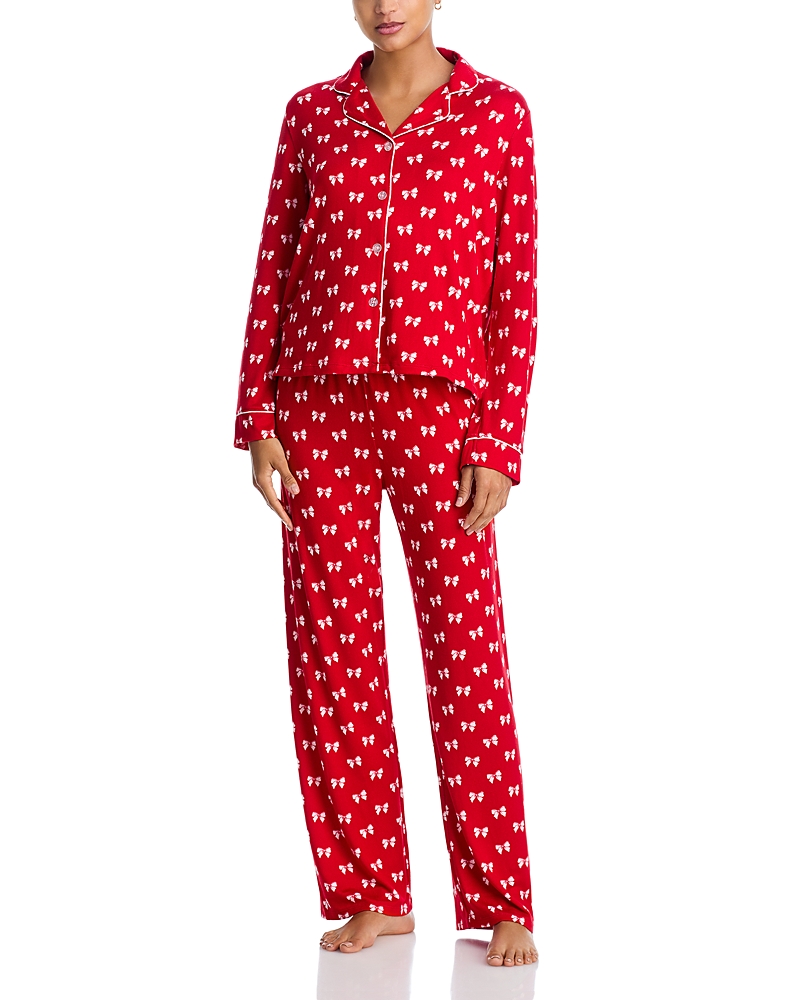 Aqua Notched Collar Jersey Pajama Set - Exclusive