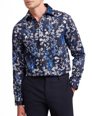 Holiway Floral Geometric Print Smart Shirt
