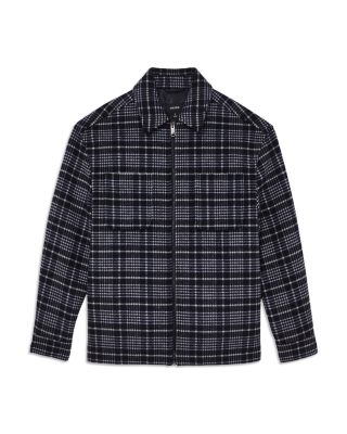Vitarli Long Sleeved Zip Through Check Twin Pocket Wadded Overshirt