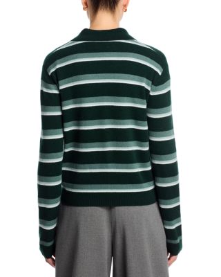 Zoe Stripe Polo Sweater