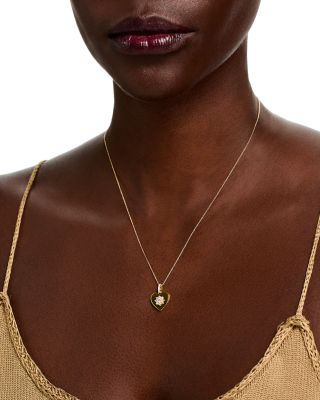 Diamond Heart Pendant Necklace in 14K Yellow Gold, 0.25 tcw