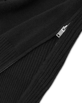 Wool Zip Hem Sweater