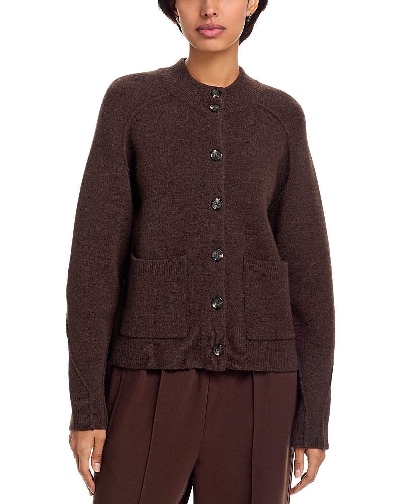 Rag & Bone Bridget Mock Neck Cardigan In Brown