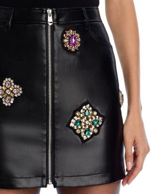 Baroque Patches Genevieve Faux Leather Skirt