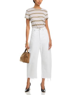 The Linen Blend Striped Tee