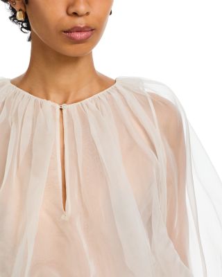 The Sheer Silk Balloon Blouse