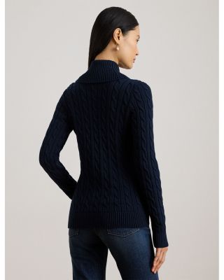 Buckle Trim Cable Shawl Collar Cardigan