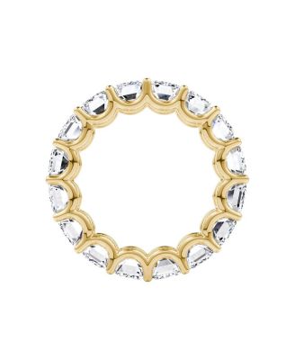 Eternity Band in 18K Gold, 8ctw Emerald Lab Grown Diamonds
