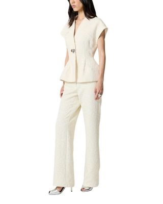 Contrast Fabric Detailed Pants