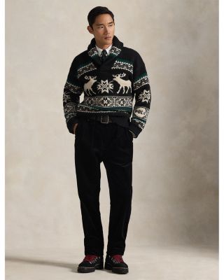 Wool Blend Elk Graphic Sweater