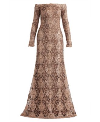 Elisara Sequin Embroidered Gown