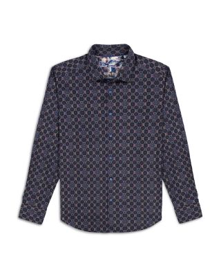 Bramston Printed Long Sleeve Button Front Shirt