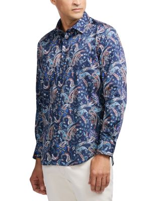 Chandler Printed Long Sleeve Button Front Shirt