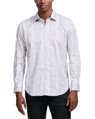 Auberry Printed Long Sleeve Button Front Shirt