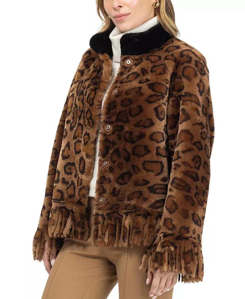 Gorski Shearling Lamb Jacket with Fringes