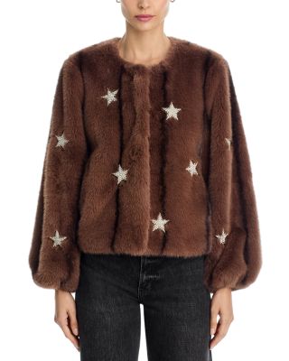 Benson Mixed Star Faux Fur Jacket